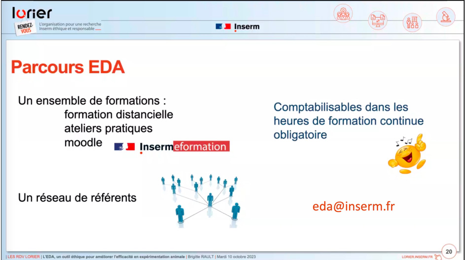  Inserm - Page d'accueil du parcours EDA sur le site Lorier